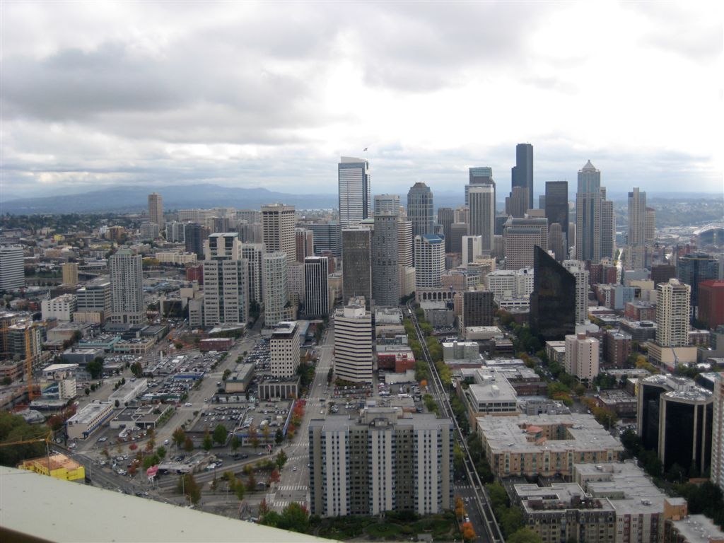 Downtown Seattle and Mt Reiner