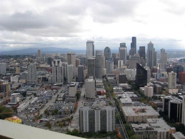 Downtown Seattle and Mt Reiner