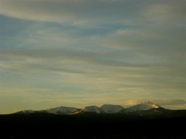 Mountains at sunrise in Butte, Montana