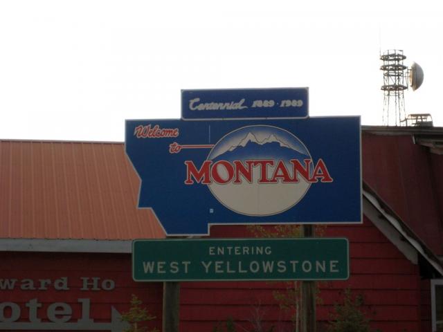 West Yellowstone, being barely back in Montana