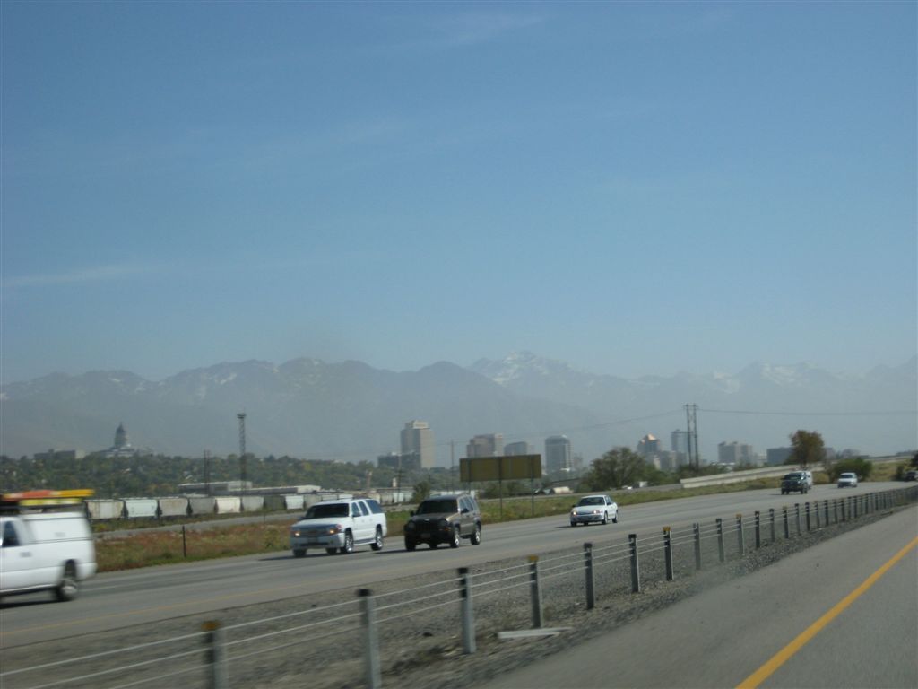 Driving through Salt Lake City!
