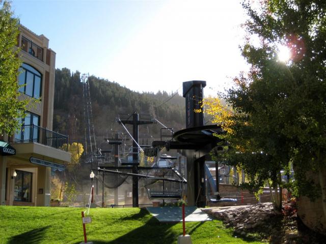 Chairlift up to the Park City ski hills