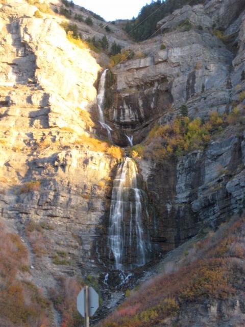 Nice waterfall on the mountainside