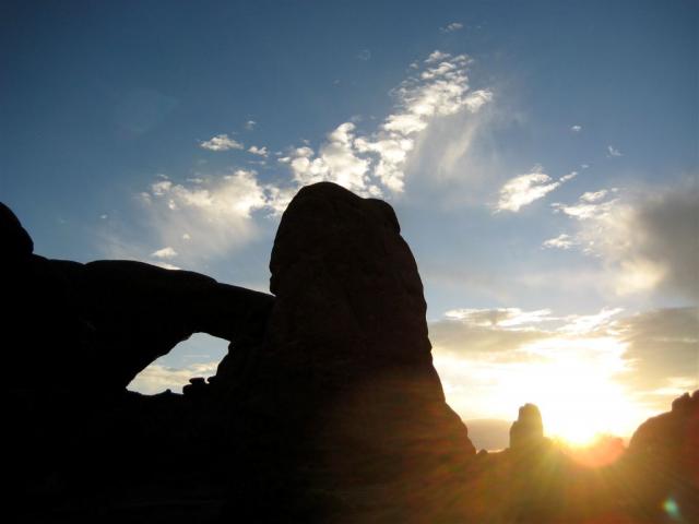 South Window Arch and sunrise
