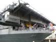 The back of the Midway aircraft carrier