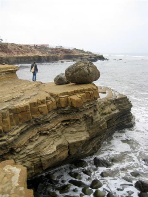 Nicole and large rock