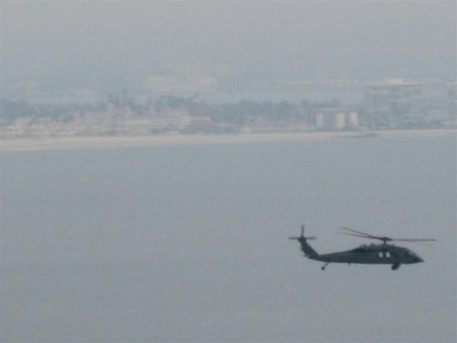Chopper flew by! (Naval air base nearby)
