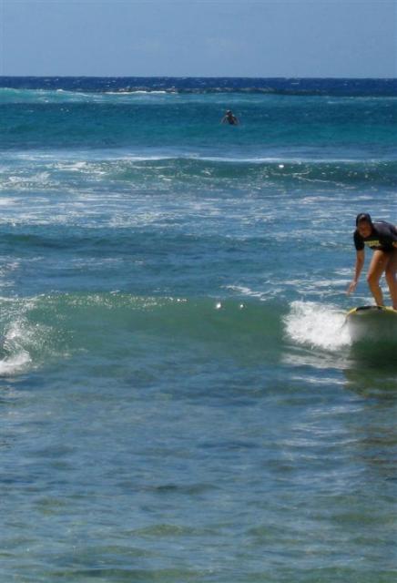 Nicole catching a wave (sorry for not centering on you...)